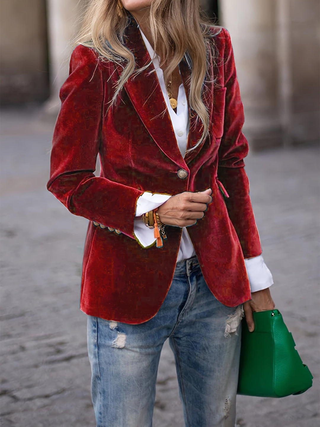 Mireya | Tailored Velvet Blazer