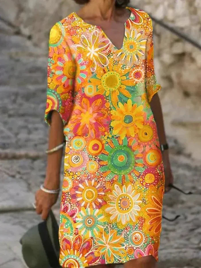 Lottie - COLOURFUL FLORAL DRESS