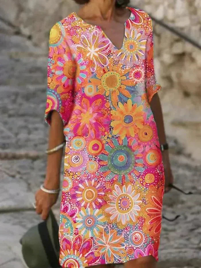 Lottie - COLOURFUL FLORAL DRESS