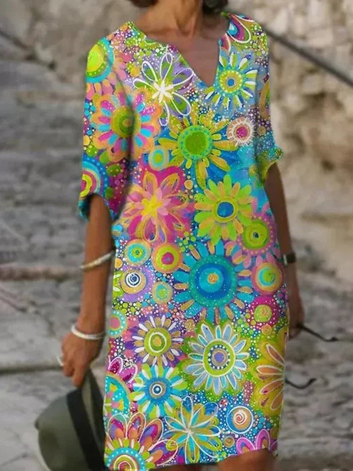 Lottie - COLOURFUL FLORAL DRESS