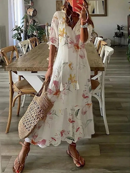 Jessica | Elegant Boho Dress with Tummy Coverage