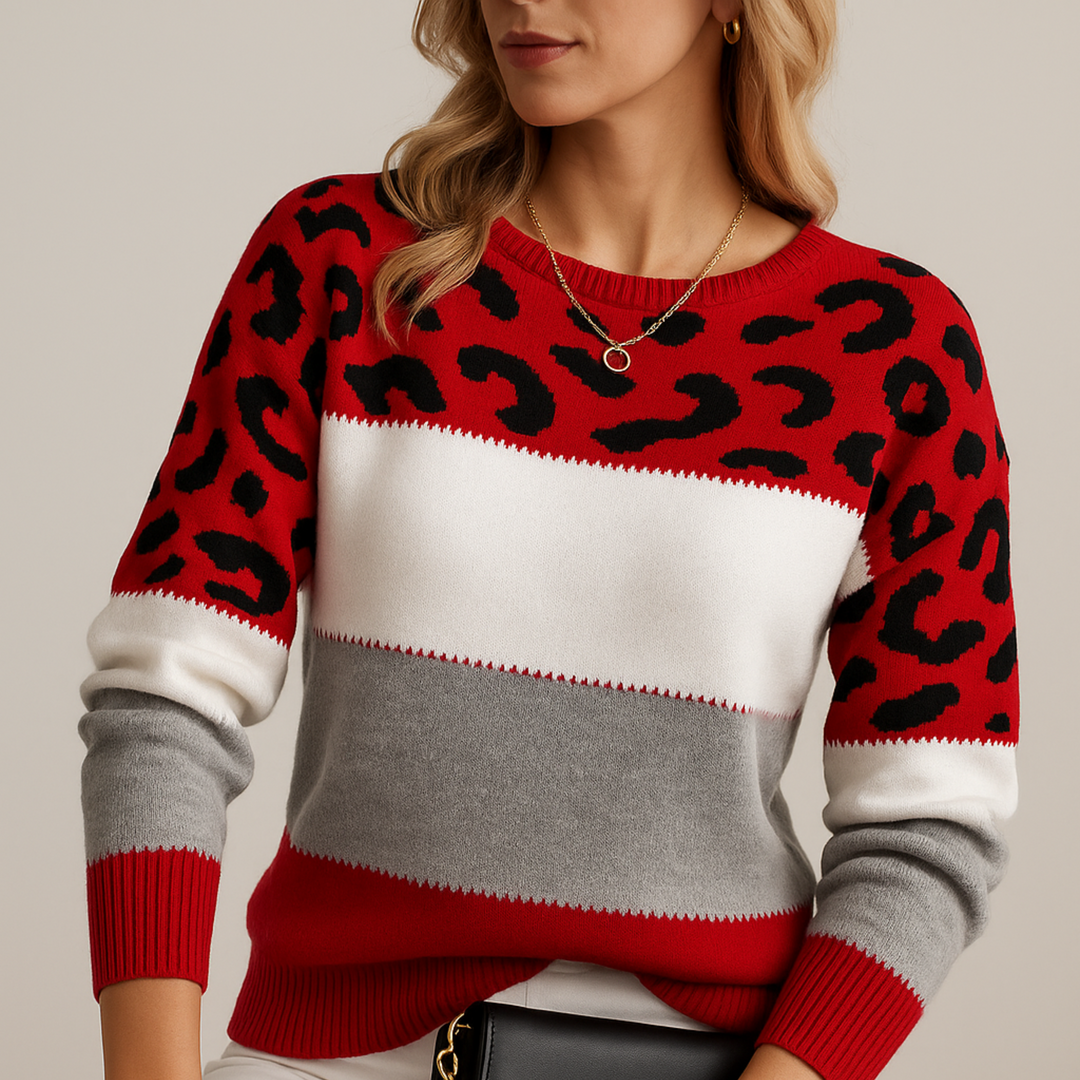Victoria | Elegant Leopard Sweater