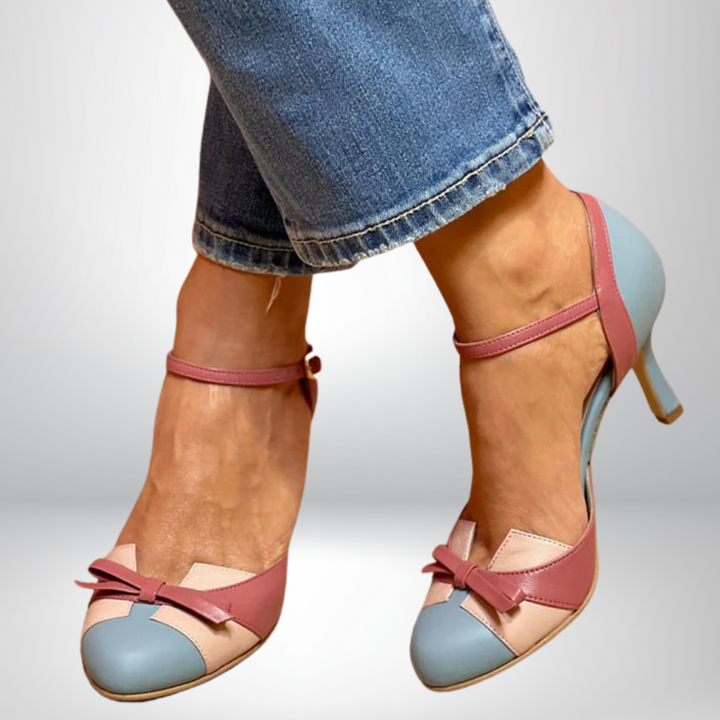 Bellarosa | Colorful sandals with knot and strap, round toe