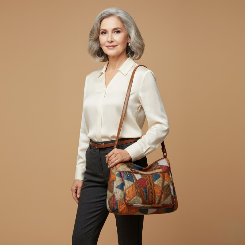 Victoria™ | Mosaic leather handbag