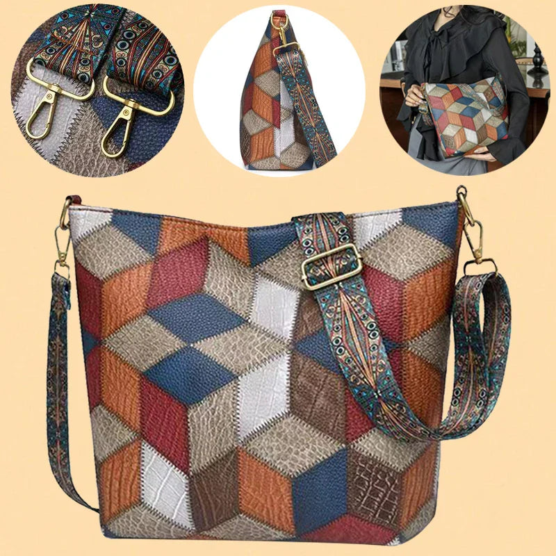Victoria™ | Mosaic leather handbag