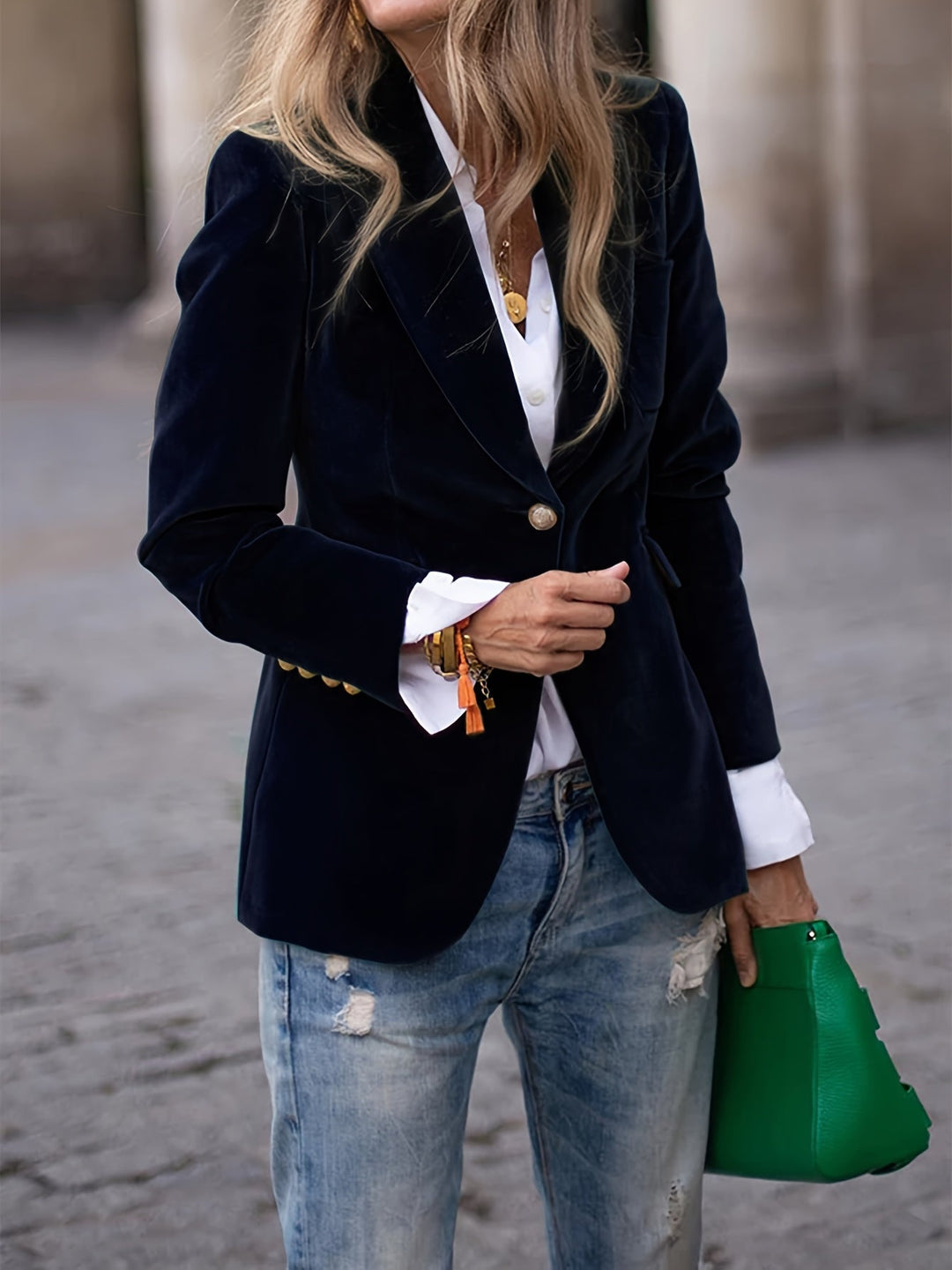 Mireya | Tailored Velvet Blazer