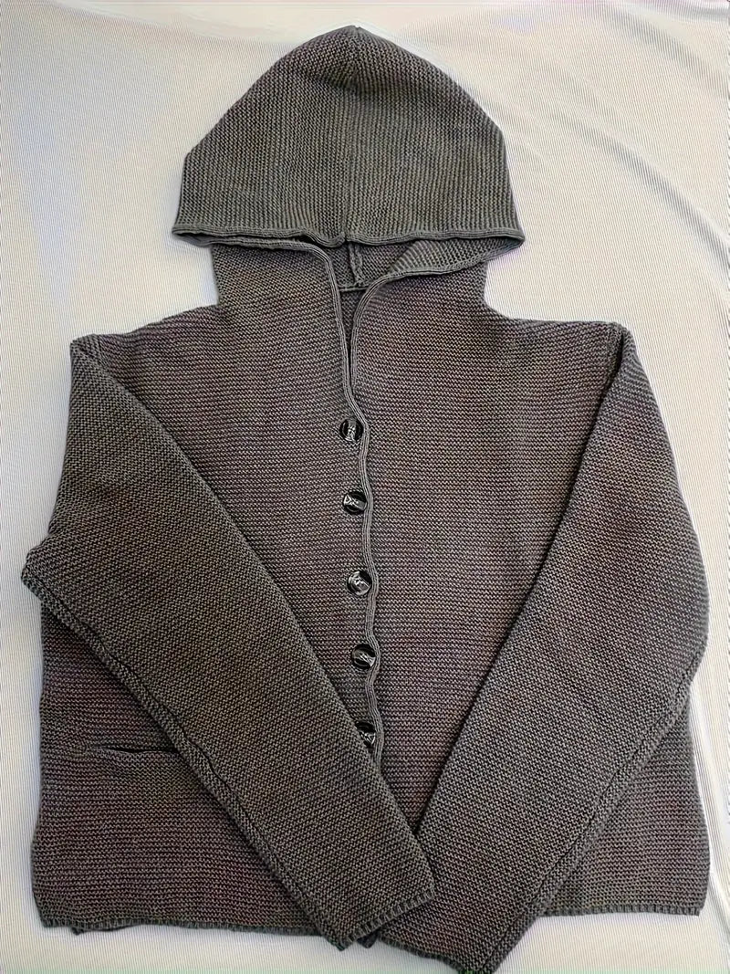 Bressan | Elegant Long Sleeve Hooded Cardigan