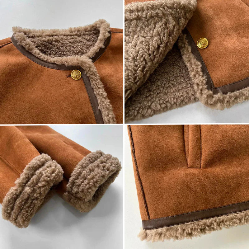 Cerys | Shearling Button Jacket