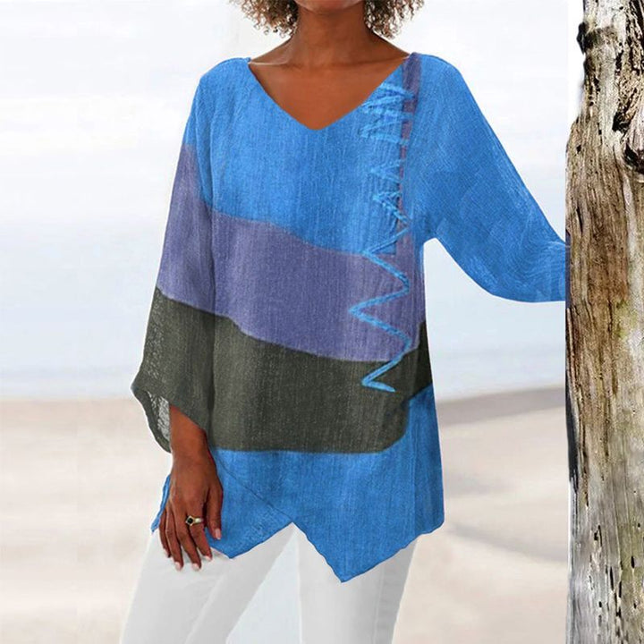 Leviana | Artistic V-Neck Tunic – Creative, Airy & Elegant