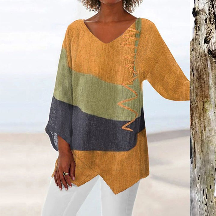 Leviana | Artistic V-Neck Tunic – Creative, Airy & Elegant