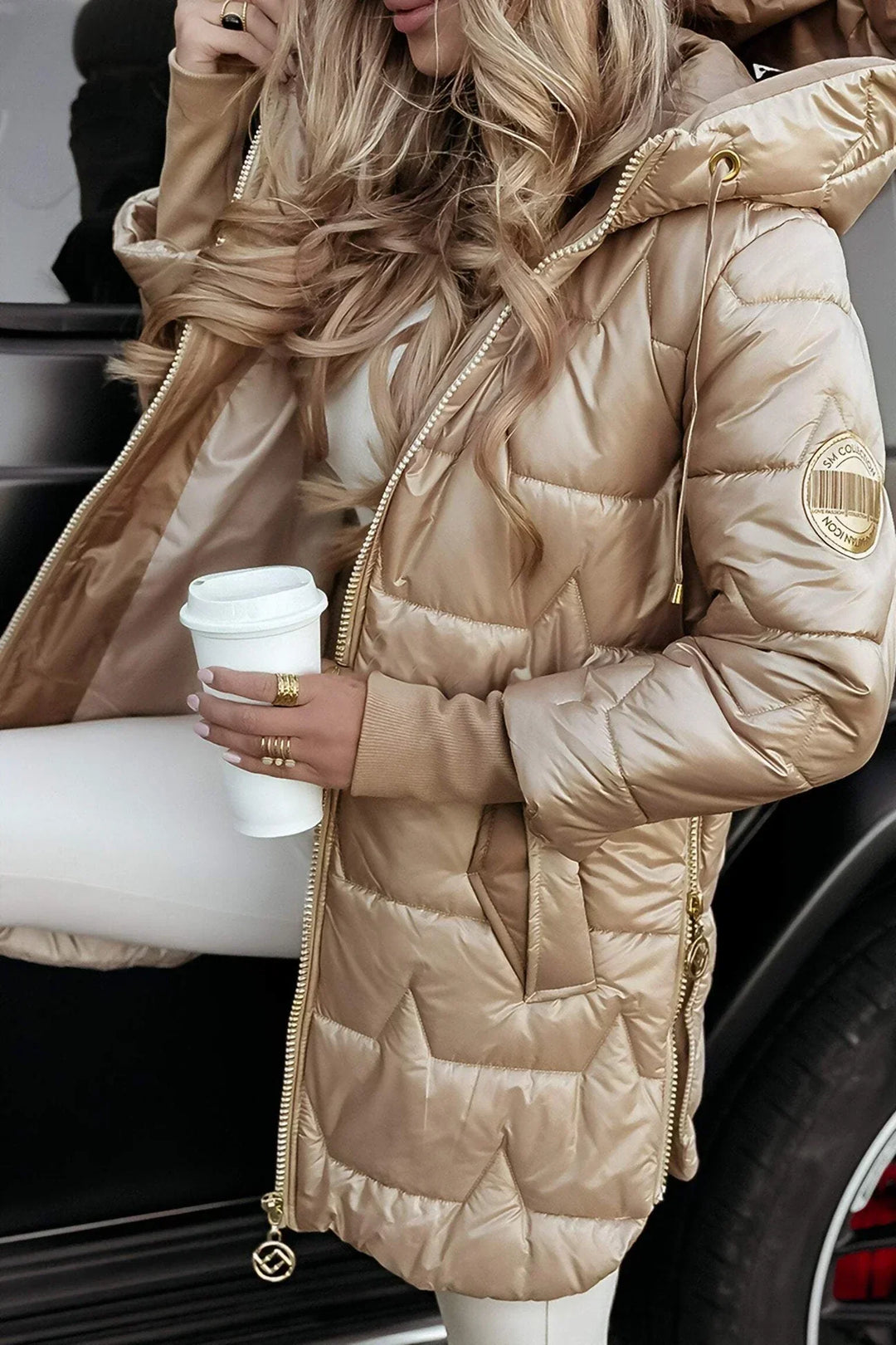 Sorvella™ | Elegant Padded Hooded Coat