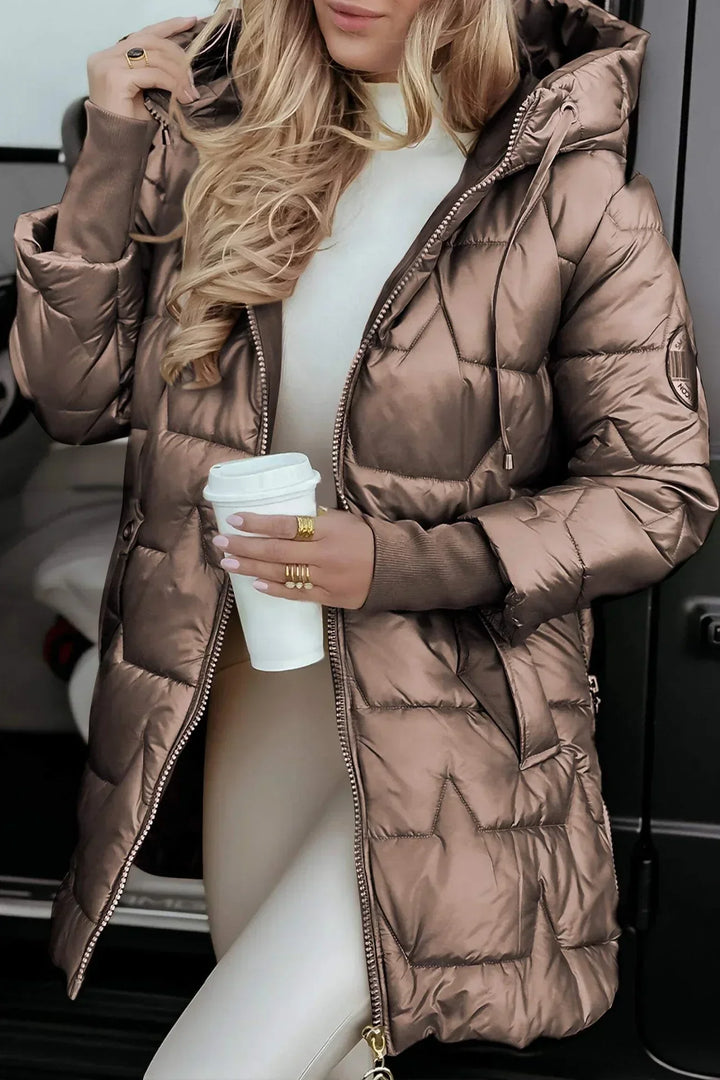 Sorvella™ | Elegant Padded Hooded Coat