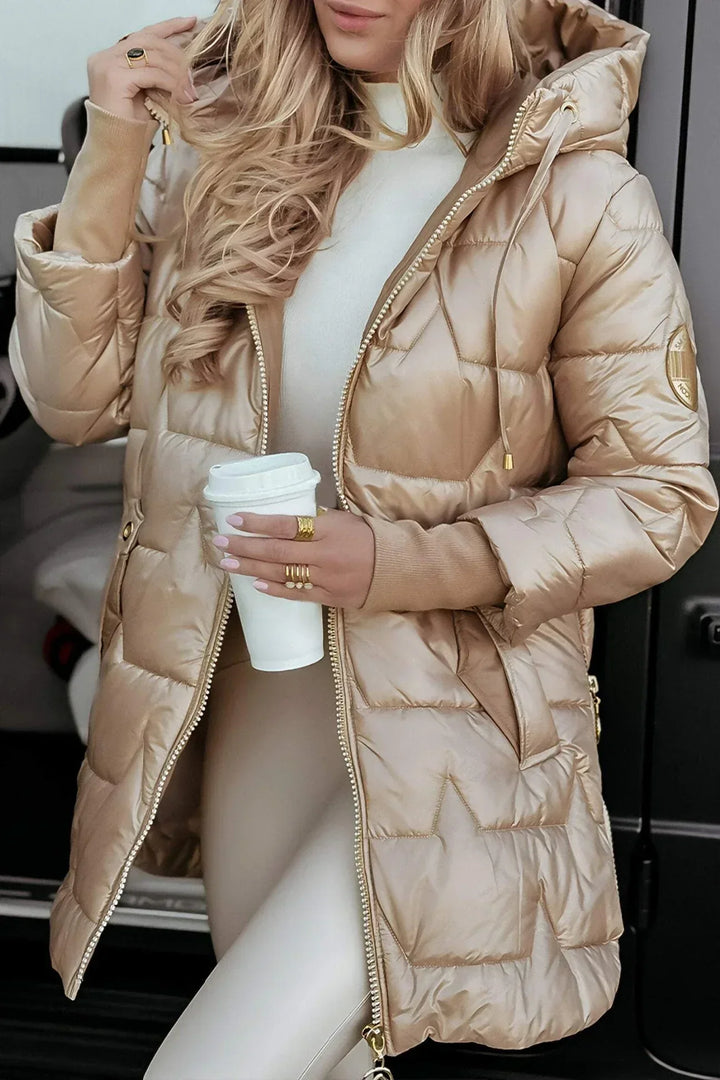 Sorvella™ | Elegant Padded Hooded Coat