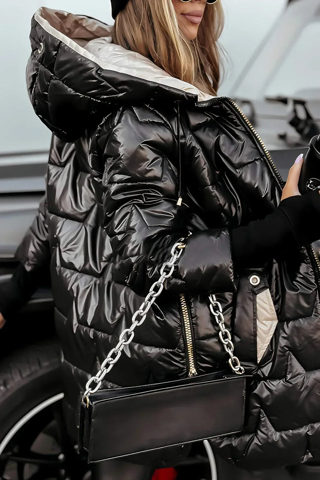 Sorvella™ | Elegant Padded Hooded Coat