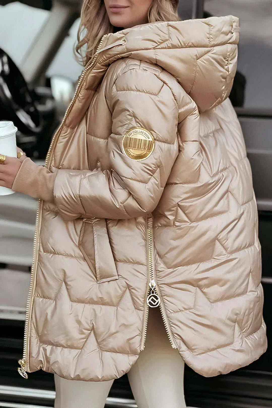 Sorvella™ | Elegant Padded Hooded Coat