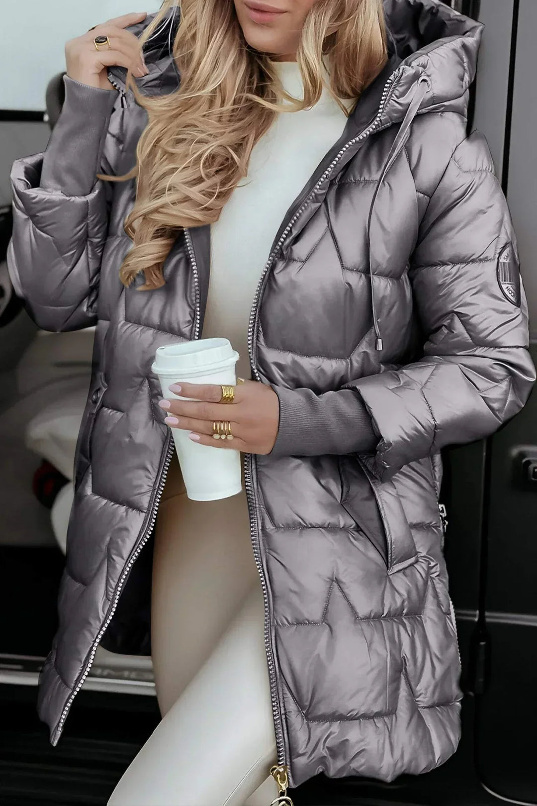 Sorvella™ | Elegant Padded Hooded Coat