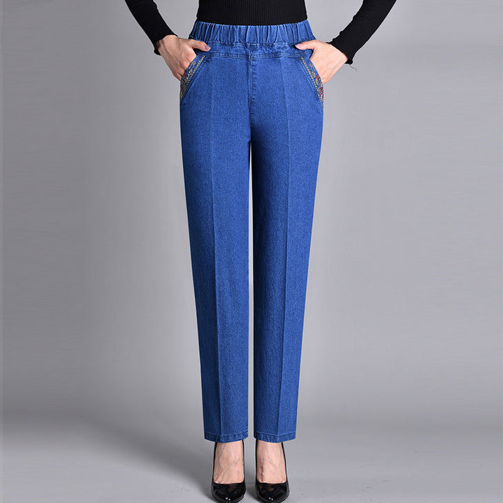 Victoria® | Women’s Jeans with Side Pockets and Elastic Waist